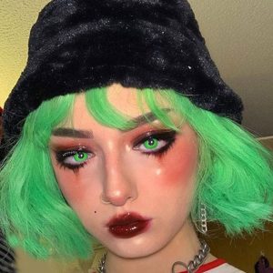 Coloredeye Green Block Cosplay Prescription Colored Contact Lenses