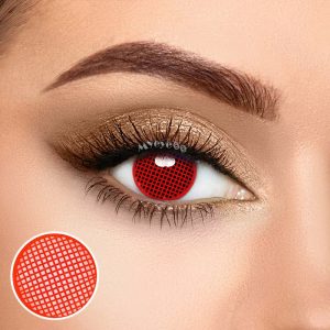 Coloredeye Blind Red Mesh Cosplay Colored Contact Lenses