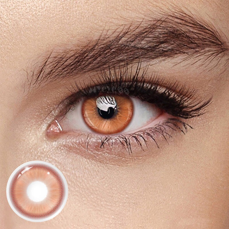Coloredeye Magic Coral Orange Brown Prescription Colored Contact Lenses