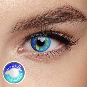 Coloredeye Anime Tear Blue Prescription Cosplay Colored Contact Lenses