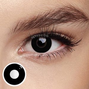 Coloredeye Black Block Prescription Cosplay Colored Contact Lenses