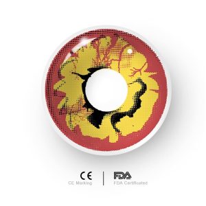 Coloredeye Bloom Red Prescription Cosplay Colored Contact Lenses