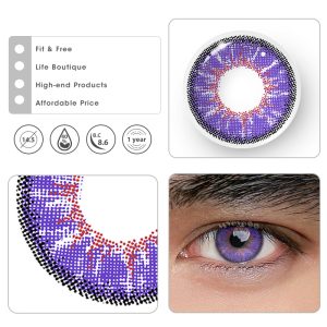 Coloredeye Magic Hour II Vika Violet Prescription Men Colored Contact Lenses