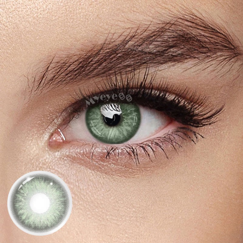 Coloredeye Rime Green Prescription Colored Contact Lenses