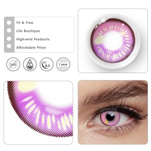 Coloredeye Anime Tear Pink Prescription Cosplay Colored Contact Lenses