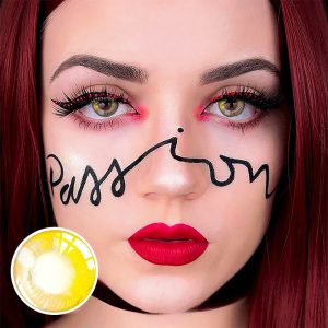 Coloredeye Anime Yellow Prescription Cosplay Colored Contact Lenses