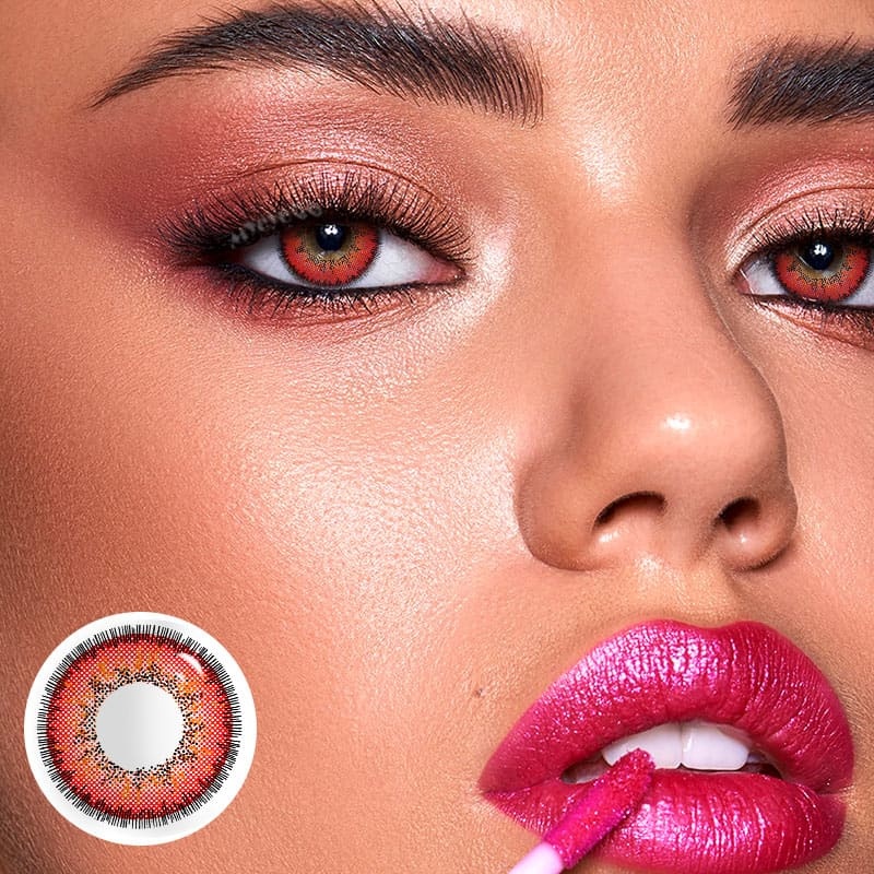 Coloredeye Fruitage Red Prescription Cosplay Colored Contact Lenses