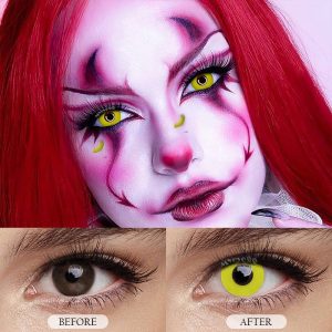 Coloredeye Yellow Block Prescription Cosplay Colored Contact Lenses