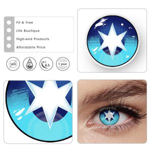 Coloredeye Blind Aqua Hoshino Blue Cosplay Colored Contact Lenses