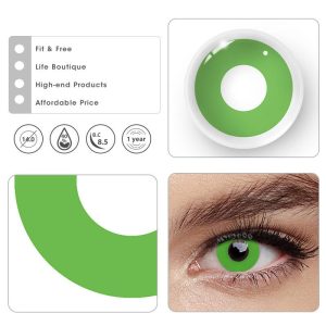 Coloredeye Green Block Cosplay Prescription Colored Contact Lenses