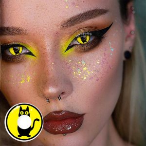 Coloredeye Yellow Cat Prescription Cosplay Colored Contact Lenses