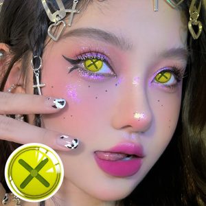 Coloredeye Blind Button Eye Green Cosplay Colored Contact Lenses