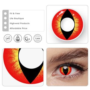 Coloredeye Cat Eye Reddish Brown Cosplay Colored Contact Lenses