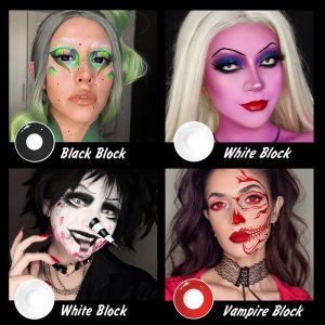 Coloredeye Vampire Red Block Prescription Cosplay Colored Contact Lenses