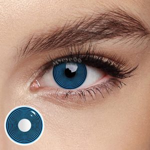 Coloredeye Blue Swirl Prescription Cosplay Colored Contact Lenses