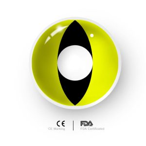 Coloredeye Yellow Cat Eyes Prescription Cosplay Colored Contact Lenses