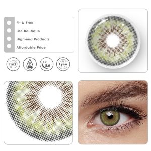 Coloredeye Halo Iris Green Colored Contact Lenses