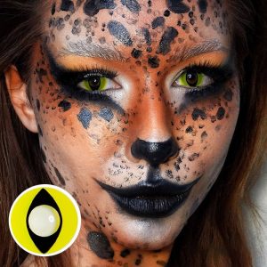 Coloredeye Yellow Cat Eyes Prescription Cosplay Colored Contact Lenses