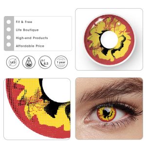 Coloredeye Bloom Red Prescription Cosplay Colored Contact Lenses