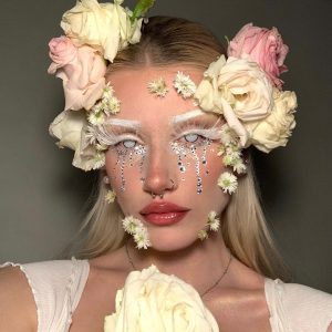 Coloredeye Blind White Manson Mesh Prescription Cosplay Colored Contact Lenses