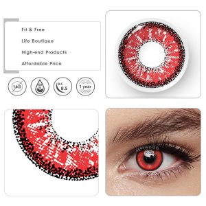 Coloredeye Red Prescription Cosplay Colored Contact Lenses