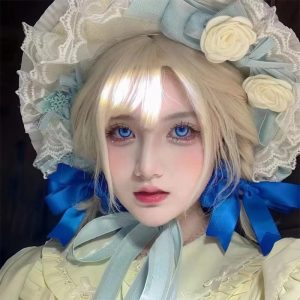 Coloredeye Cyber Dark Blue Prescription Cosplay Colored Contact Lenses | 1 Year