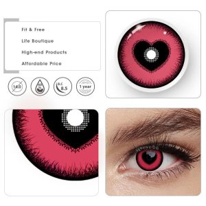 Coloredeye Blind Anime Yandere Pink Prescription Cosplay Colored Contact Lenses