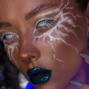 Coloredeye Blind White Mesh Cosplay Colored Contact Lenses