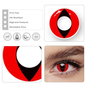 Coloredeye Red Cat Eyes Cosplay Colored Contact Lenses