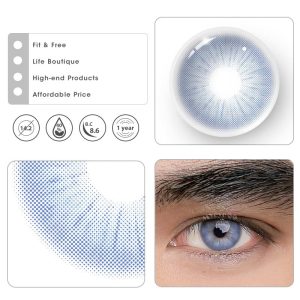 Coloredeye Rome Times Blue Prescription Men Colored Contact Lenses