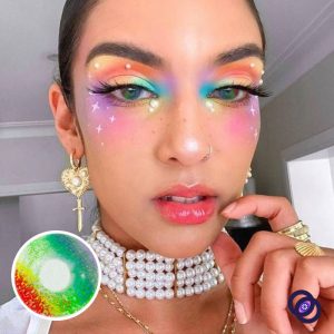 Coloredeye Pride Day Multi Rainbow Prescription Cosplay Colored Contact Lenses