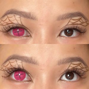 Coloredeye Blind Button Eye Pink Cosplay Colored Contact Lenses