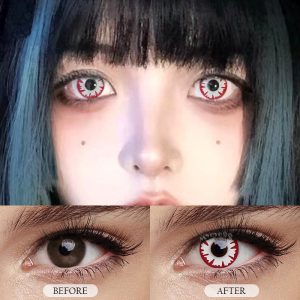 Coloredeye Incubus Red Prescription Cosplay Colored Contact Lenses