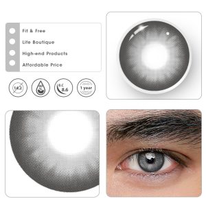 Coloredeye Dolly Grey Prescription Men Colored Contact Lenses