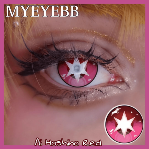 Coloredeye Blind Ai Hoshino Red Cosplay Colored Contact Lenses