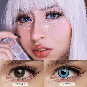 Coloredeye Sunflower Blue Prescription Cosplay Colored Contact Lenses