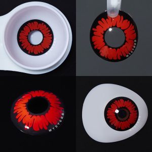 Coloredeye Peony Red Prescription Cosplay Colored Contact Lenses