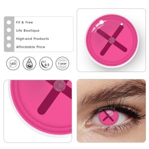 Coloredeye Blind Button Eye Pink Cosplay Colored Contact Lenses