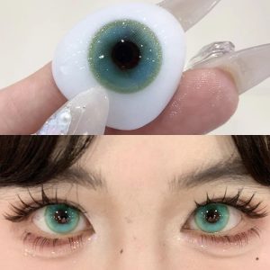 Coloredeye Lunar Glitter Green Prescription Colored Contact Lenses