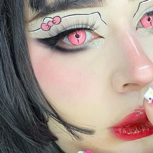 Coloredeye Blind Kamado Nezuko Ghost Prescription Cosplay Colored Contact Lenses