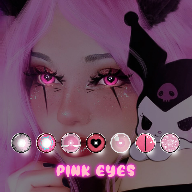 Coloredeye Pink Eyes Prescription Cosplay Colored Contact Lenses