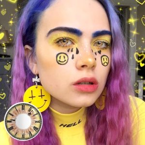 Coloredeye Tokisaki Kurumi Yellow Cosplay Colored Contact Lenses