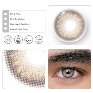 Coloredeye Rime Brown Prescription Men Colored Contact Lenses