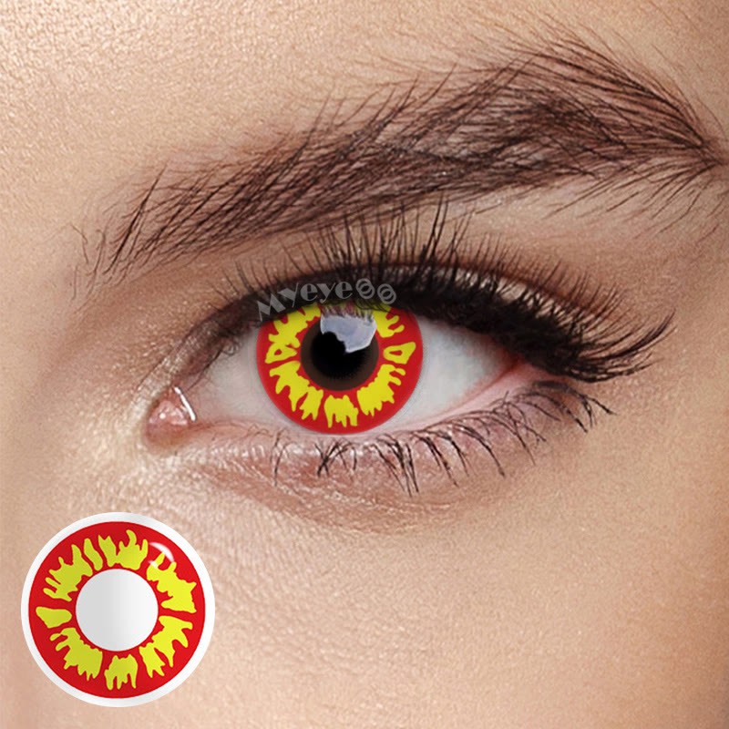 Coloredeye Flame Prescription Cosplay Colored Contact Lenses