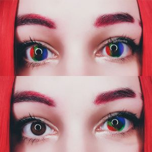 Coloredeye Pride Day Multi Rainbow Prescription Cosplay Colored Contact Lenses