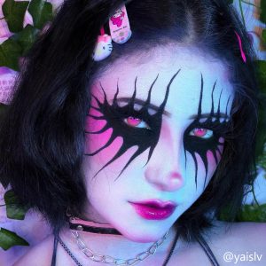 Coloredeye Blind Cloud Rim Pink Prescription Cosplay Colored Contact Lenses