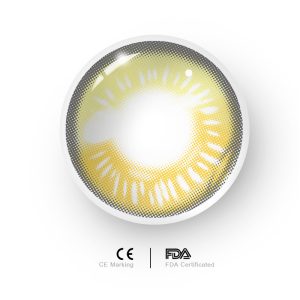Coloredeye Anime Tear Yellow Prescription Cosplay Colored Contact Lenses
