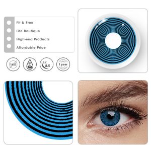 Coloredeye Blue Swirl Prescription Cosplay Colored Contact Lenses