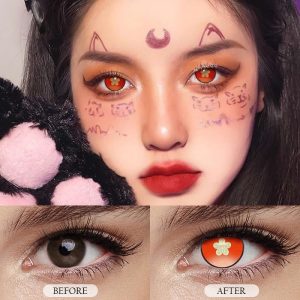 Coloredeye Blind Hutao Red Cosplay Colored Contact Lenses