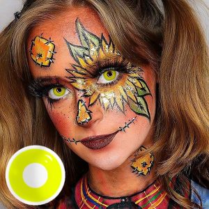 Coloredeye Yellow Block Prescription Cosplay Colored Contact Lenses